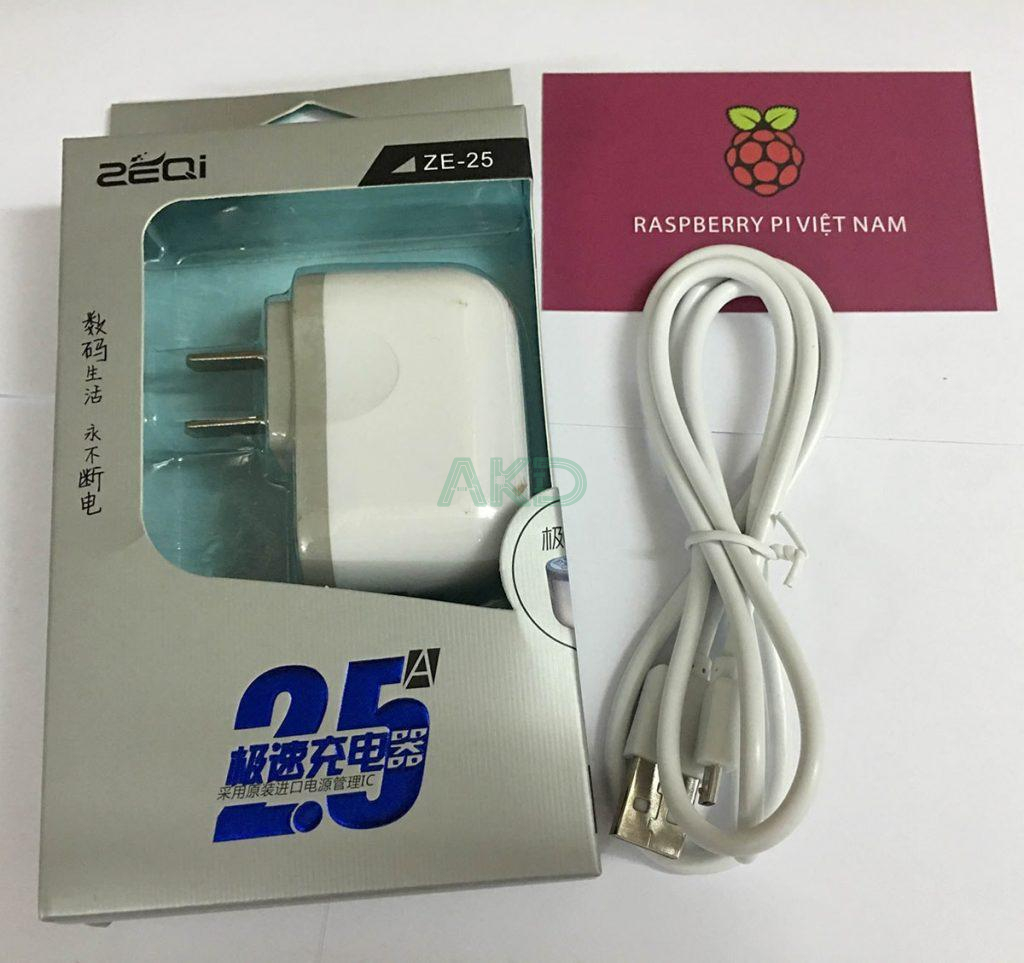 Nguồn Raspberry Pi 3 - ZEQI 5V - 2.5A 5 Nguồn Raspberry Pi 3 - ZEQI 5V - 2.5A
