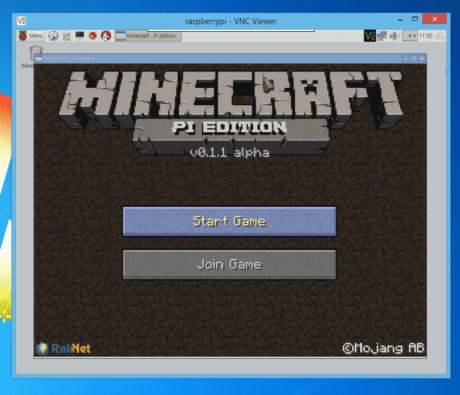Screenshot1 - - RealVNC: Chơi Minecraft Pi qua VNC tốt nhất.