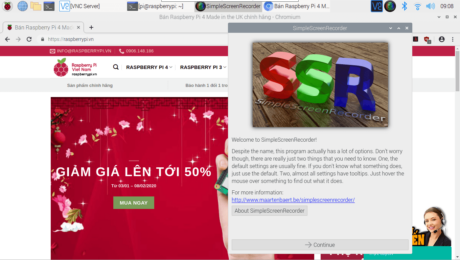 simple screen recorder 1 - - Cách quay video màn hình Raspberry Pi