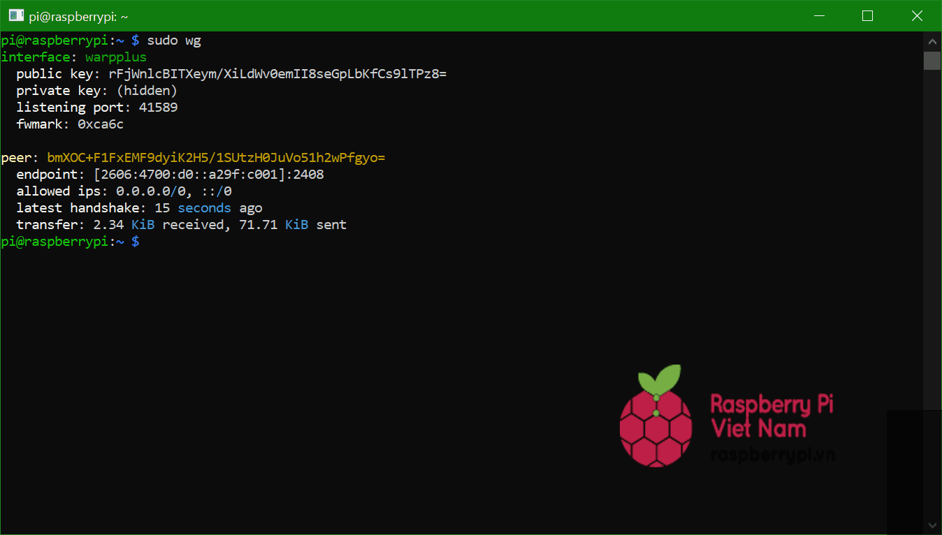 Warp+ cho raspberry pi