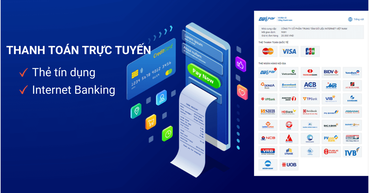 online payment - - Raspberry Pi Việt Nam hỗ trợ thanh toán online qua Internet Banking và thẻ tín dụng