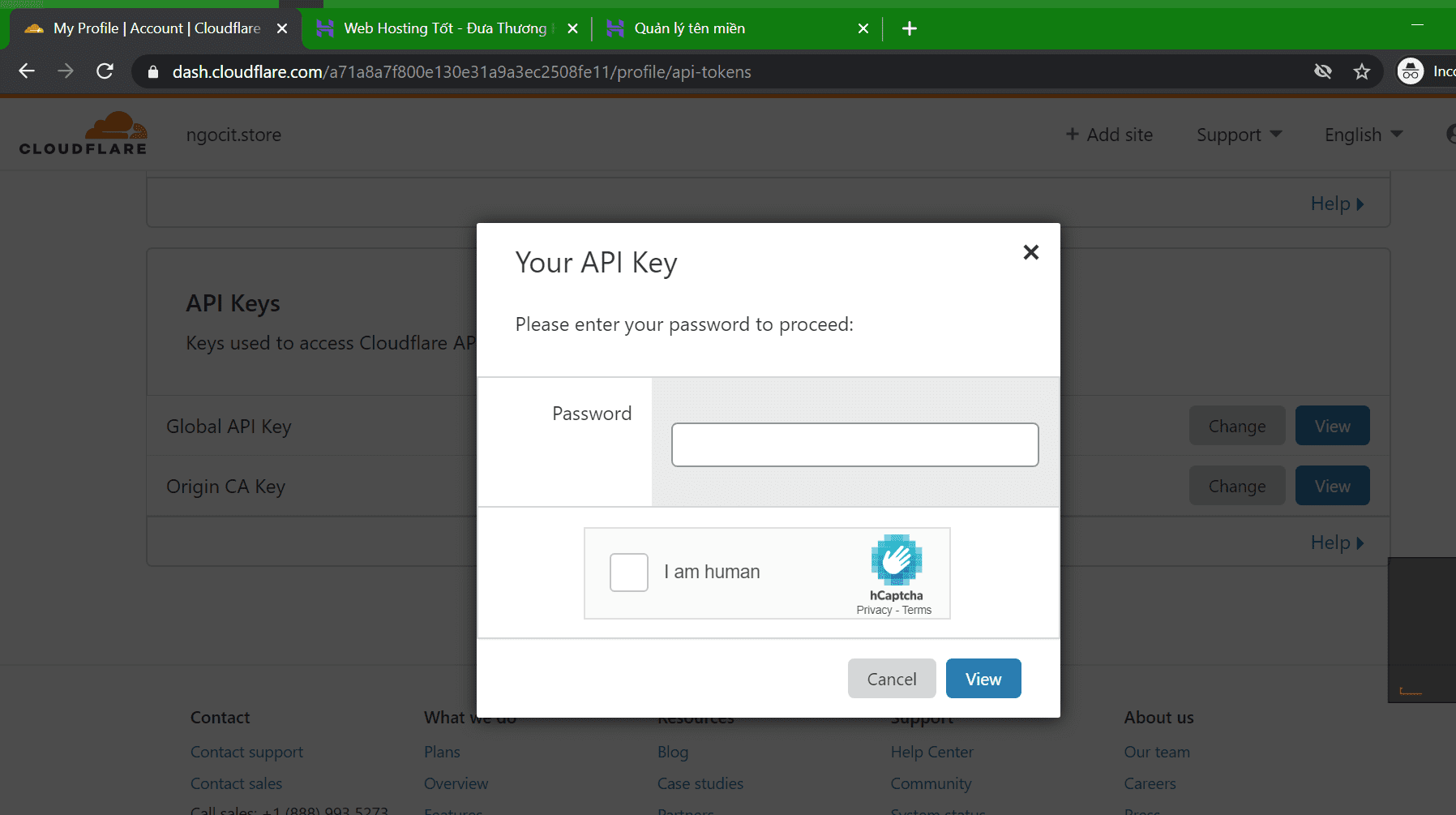 global api key