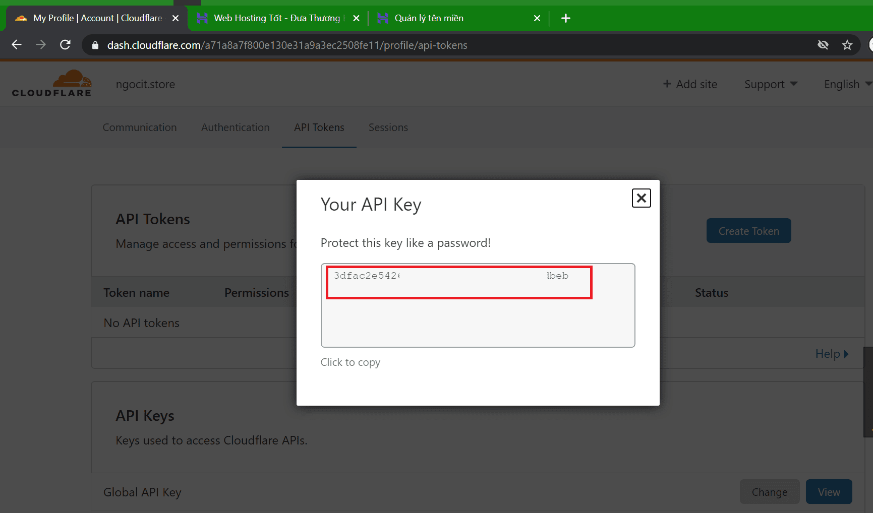 global api key