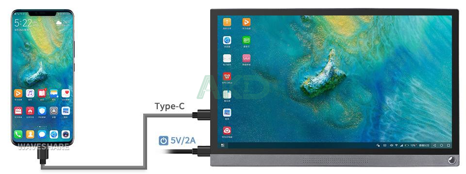 156 fhd Phone 1 - - Màn hình cảm ứng di động 15,6" 1920 × 1080 Full HD, IPS, HDMI/Type-C tích hợp pin