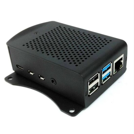 Vỏ nhôm BO-RPI4-FANB-B kèm quạt và tai gắn màn hình VESA - Ảnh 3