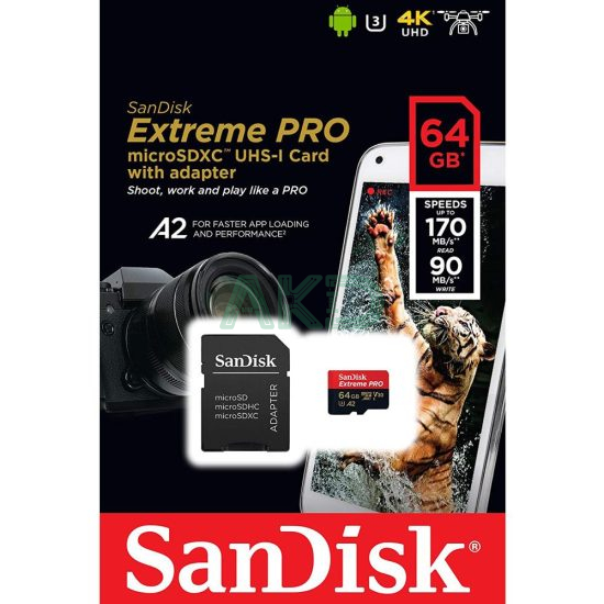 Thẻ Nhớ MicroSDXC SanDisk Extreme V30 A2 64GB 170MB/s
