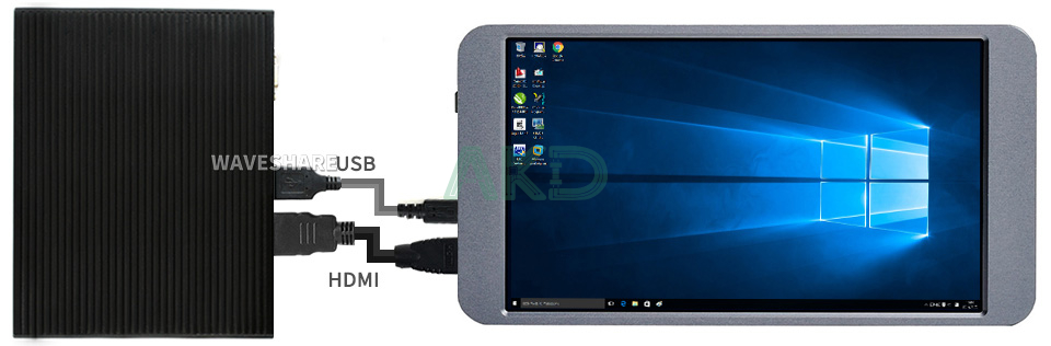 7inch fhd mini PC - - Màn hình cảm ứng di động 7inch, 1080×1920 Full HD, IPS, Mini HDMI