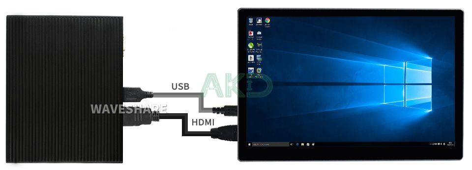 9inch mini PC 1 - - Màn hình cảm ứng 9" - Độ phân giải 2K, IPS, Mini HDMI, tích hợp loa