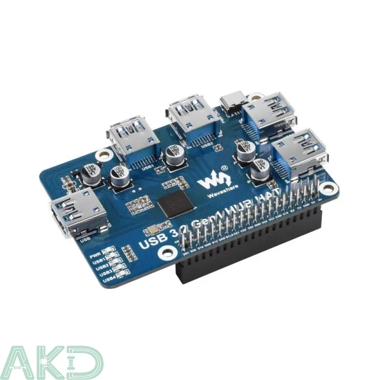 USB 3.2 Gen1 HUB HAT Raspberry Pi