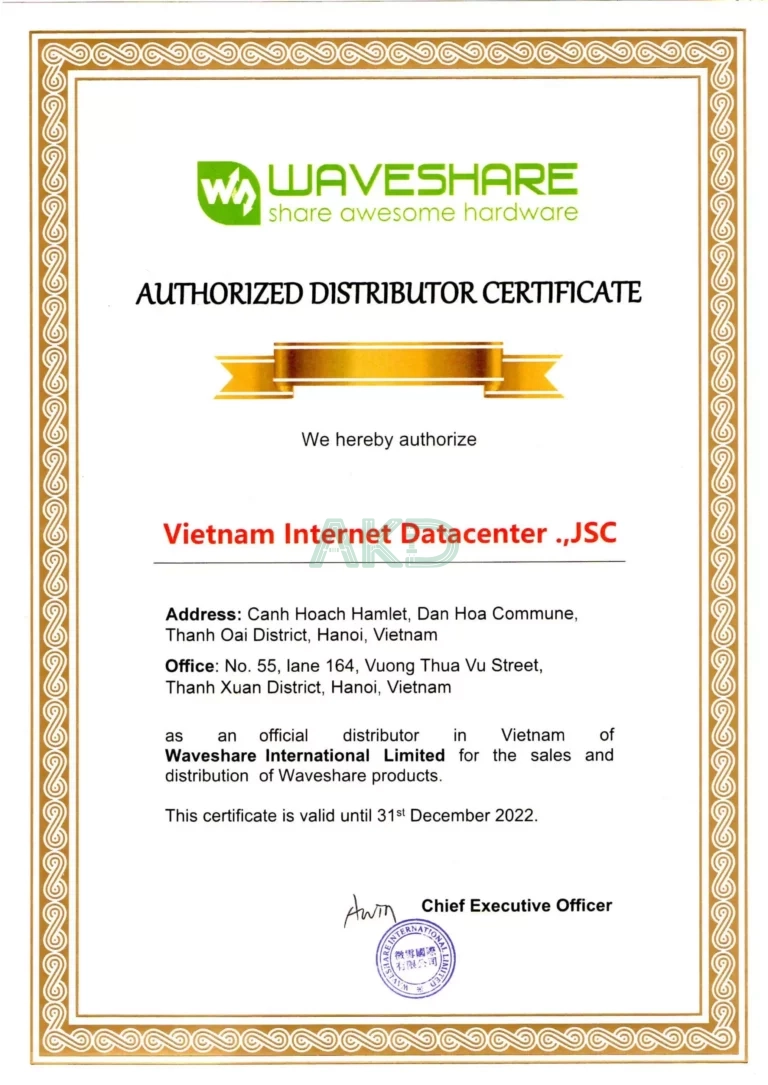 WaveShare Certificate New 768x1085 1 - - Mạch mở rộng Ethernet và USB Raspberry Pi