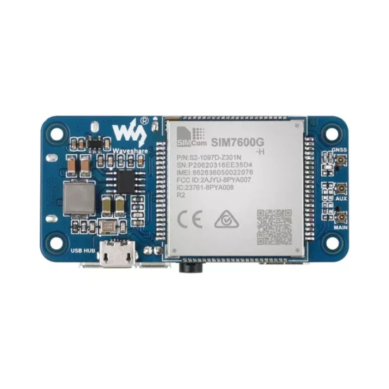 SIM7600G-H 4G HAT (B) cho Raspberry Pi - Hỗ trợ LTE Cat-4 4G / 3G / 2G, định vị GNSS Positioning, băng tần toàn cầu - Ảnh 5