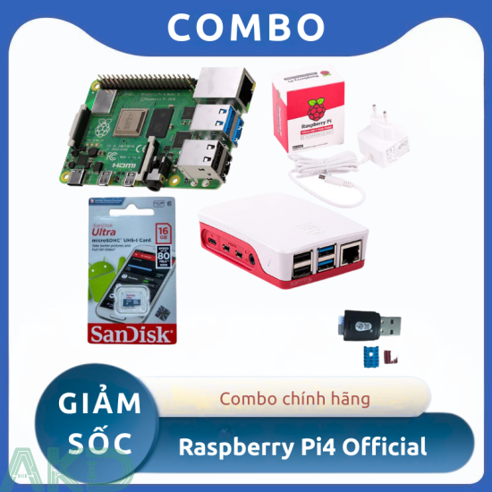 Combo Raspberry Pi 4 Official