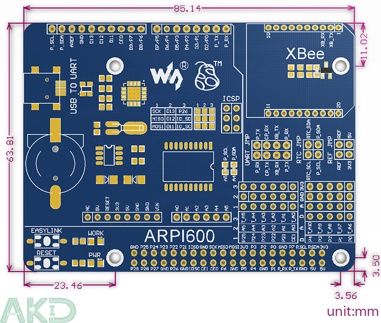 ARPI600 size 1 - - Adapter Board ARPI600 cho Arduino & Raspberry Pi