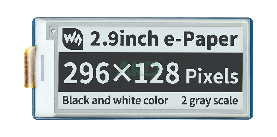 Màn hình e-Ink 2.9 inch cho Raspberry Pi Pico, 296×128, Đen/Trắng, SPI 5 Màn hình e-Ink 2.9 inch cho Raspberry Pi Pico