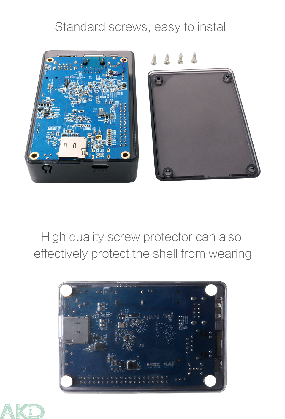 case for 3lts 2 1 - - Vỏ nhựa ABS màu đen cho Orange Pi 3 LTS