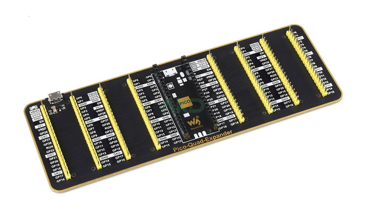 Bo mạch mở rộng 4 bộ chân GPIO cho Raspberry Pi Pico 5 Bo mạch mở rộng 4 bộ chân GPIO cho Raspberry Pi Pico