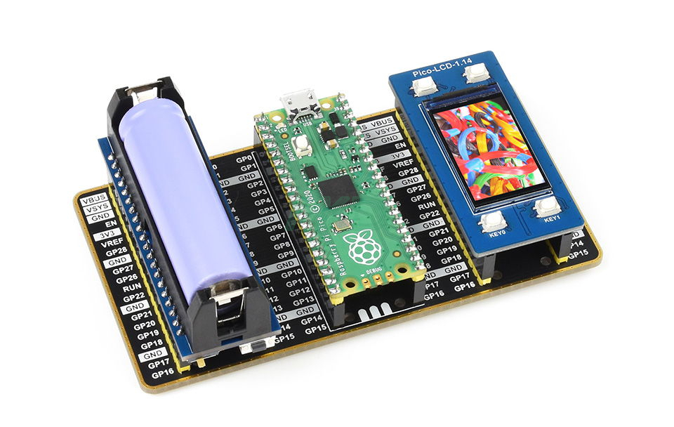 pico dual expander details 5 1 - - Bo mạch mở rộng 2 bộ chân GPIO cho Raspberry Pi Pico