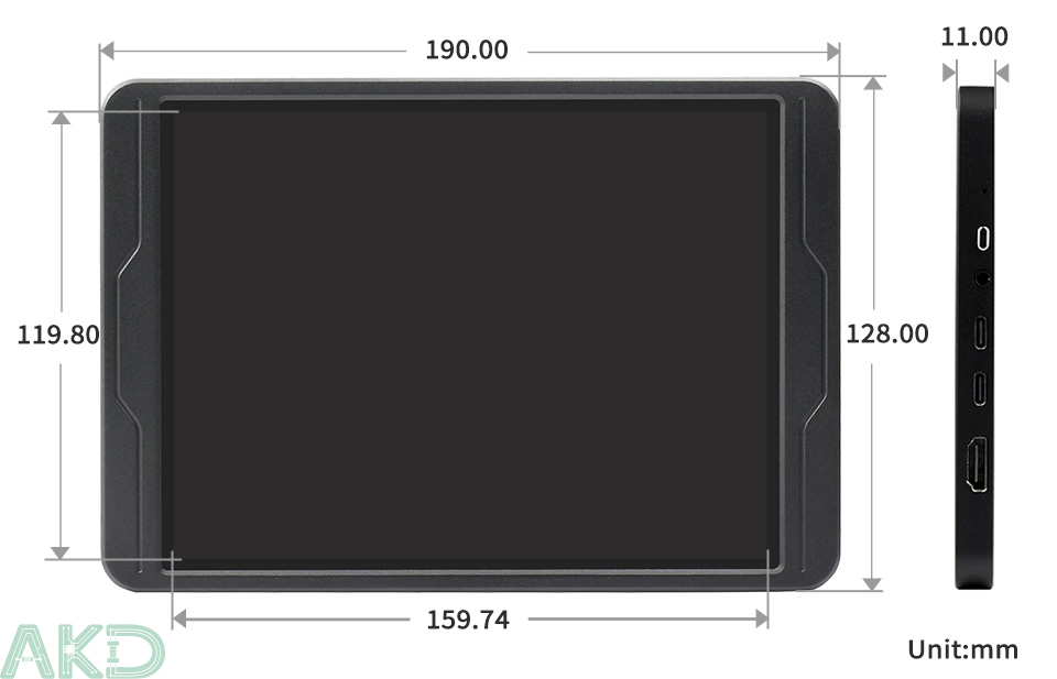 man 9inch 2K 11 1 - - Màn hình cảm ứng điện dung 8 inch 2K 1536 × 2048 Pixel, kính cường lực liên kết quang học