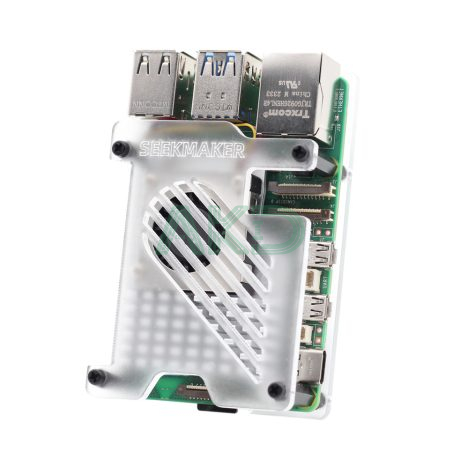 RPi5 Acrylic Case Trans 2 - - Vỏ Acrylic mờ nhiều màu Raspberry Pi 5 - Tương thích Active Cooler