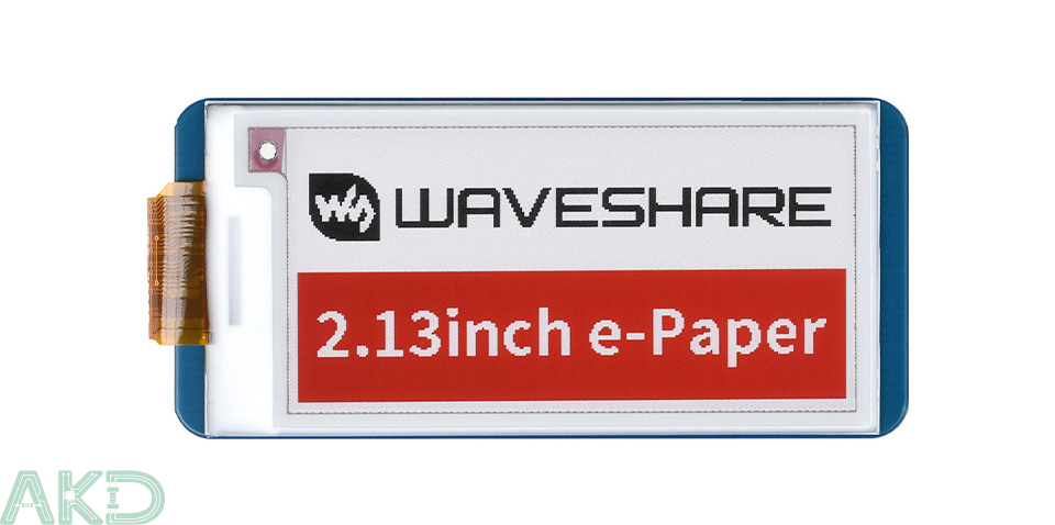 2.13inch e Paper HAT B details 1 1 - - Màn hình e-ink HAT (B) 2.13inch, 250x122 pixel, 3 màu Đỏ/Đen/Trắng, kết nối SPI