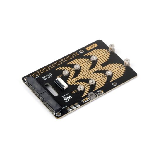 Bộ chuyển đổi M.2 PCIe sang 2 kênh NVMe HAT phiên bản B cho Raspberry Pi 5 - Ảnh 3