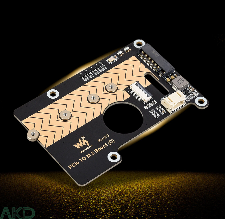 PCIe TO M.2 Board D details 13 1 - - Mạch chuyển đổi PCIe sang M.2 NVMe (D) Raspberry Pi 5