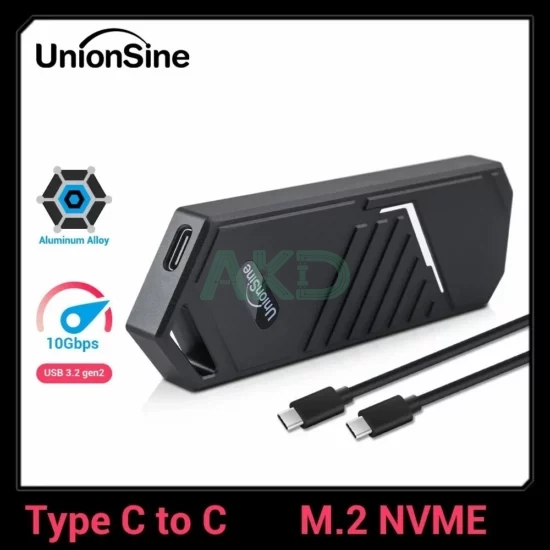NVMe SSD Box Unionsine KFS102 10Gbps USB 3.2 Gen2 