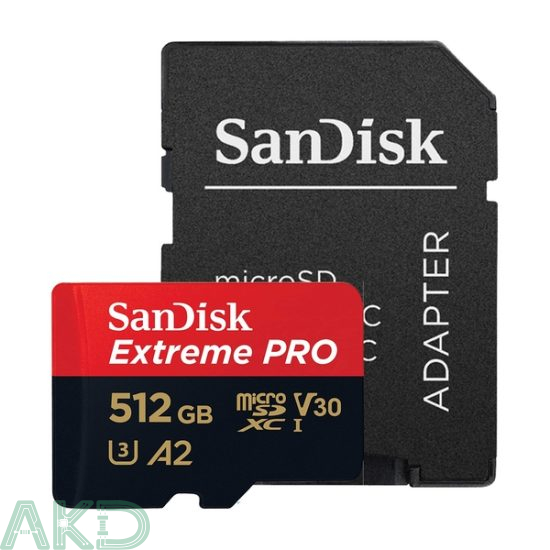 Thẻ Nhớ MicroSD SanDisk Extreme Pro V30 A2 512GB 200MB/s SDSQXCD-512G-GN6MA