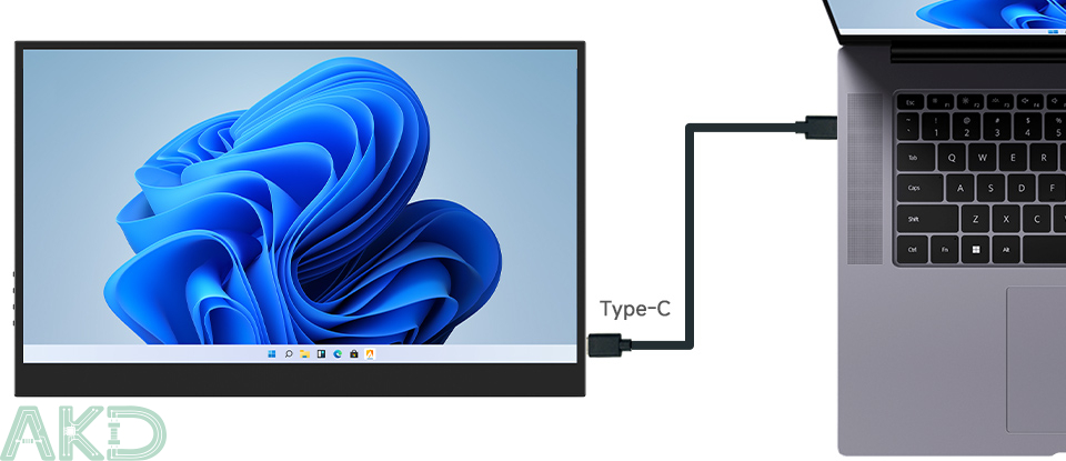 15.6inch FHD Monitor C details 3 1 - - Màn hình cảm ứng di động 15.6" (C), 1920 × 1080 Full HD, IPS, HDMI/Type-C tích hợp pin