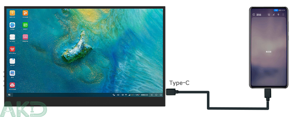 15.6inch FHD Monitor C details 5 1 - - Màn hình cảm ứng di động 15.6" (C), 1920 × 1080 Full HD, IPS, HDMI/Type-C tích hợp pin