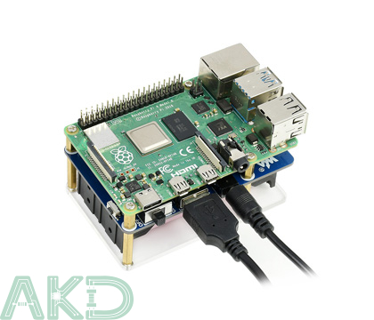 UPS HAT B details 4 2 1 - - UPS HAT (B) cho Raspberry Pi - Đầu ra 5V 5A - Đầu nối chân Pogo