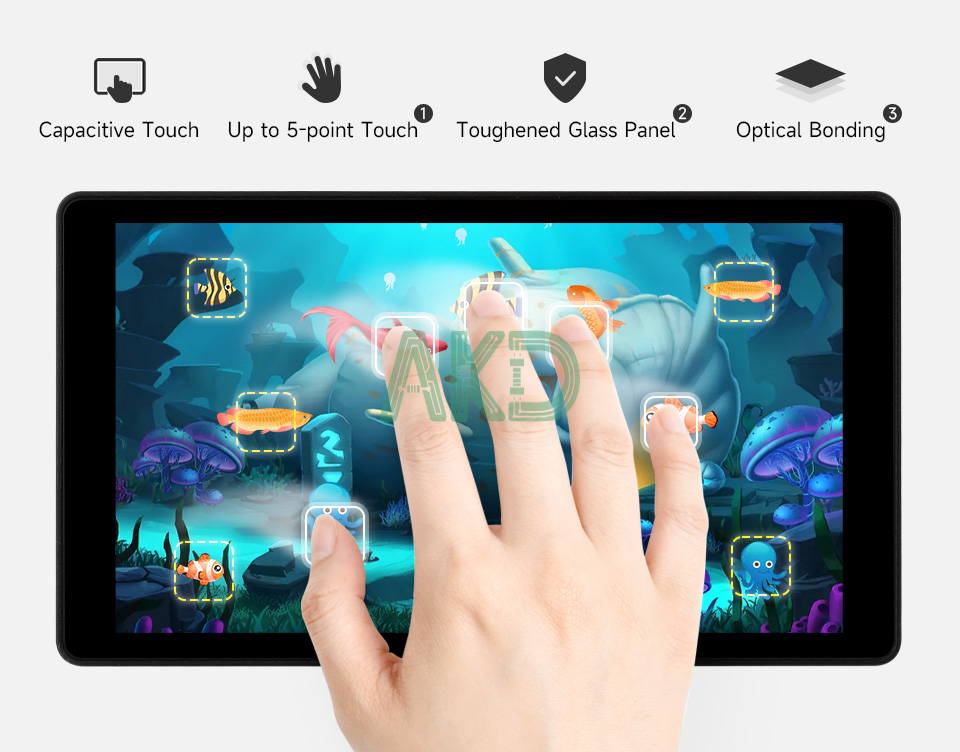 5 DSI TOUCH A details 7 1 - - Màn hình cảm ứng điện dung DSI 5 inch, 720 × 1280, IPS, Vỏ hợp kim nhôm