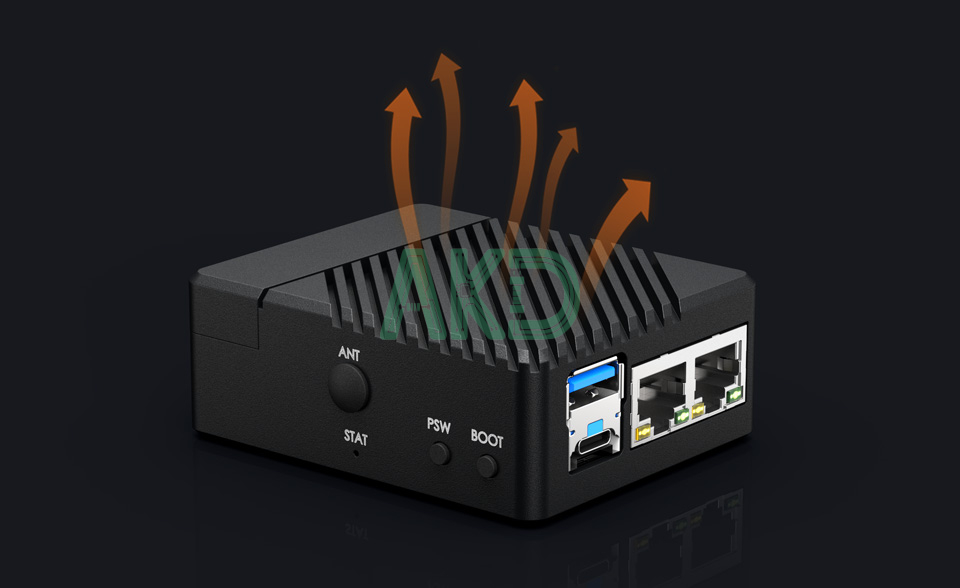 CM5 DUAL ETH MINI details 15 1 - - Mạch mở rộng 2 cổng Gigabit Ethernet kèm vỏ và nguồn cho Raspberry Pi CM5