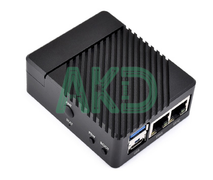 CM5 DUAL ETH MINI details 3 2 1 - - Mạch mở rộng 2 cổng Gigabit Ethernet kèm vỏ và nguồn cho Raspberry Pi CM5