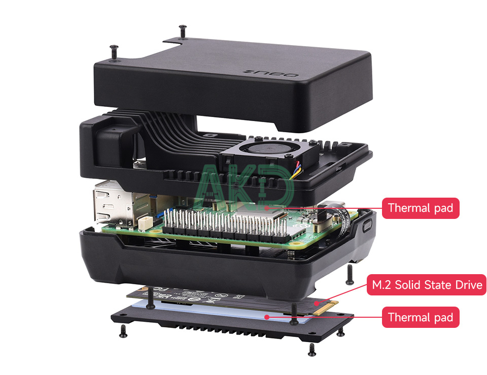 PI5 CASE ARGON NEO M.2 details 15 1 - - Vỏ nhôm Argon NEO 5 M.2 NVMe cho Raspberry Pi