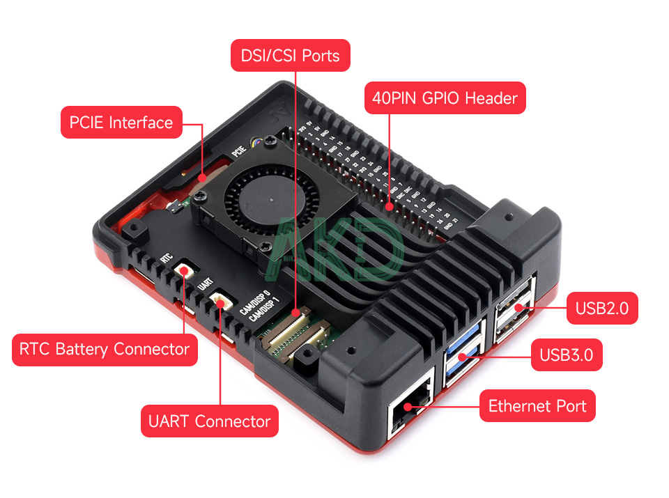 PI5 CASE ARGON NEO details 5 1 - - Vỏ nhôm Argon NEO 5 M.2 NVMe cho Raspberry Pi