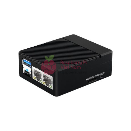 cm5 dual eth mini box 1 - - Mạch mở rộng 2 cổng Gigabit Ethernet kèm vỏ và nguồn cho Raspberry Pi CM5