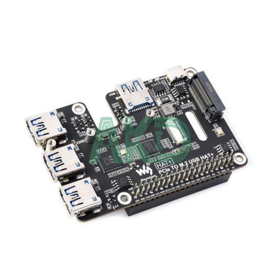 Mạch chuyển đổi PCIe sang 4 USB 3.2 và SSD NVMe Raspberry Pi 5