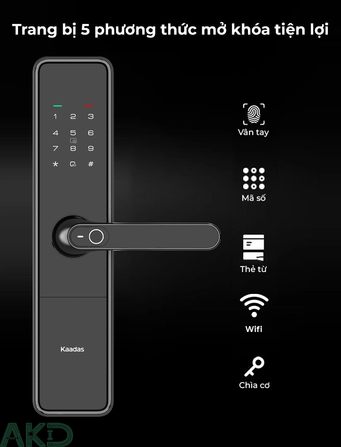Khóa cửa thông minh Kaadas S500-5W