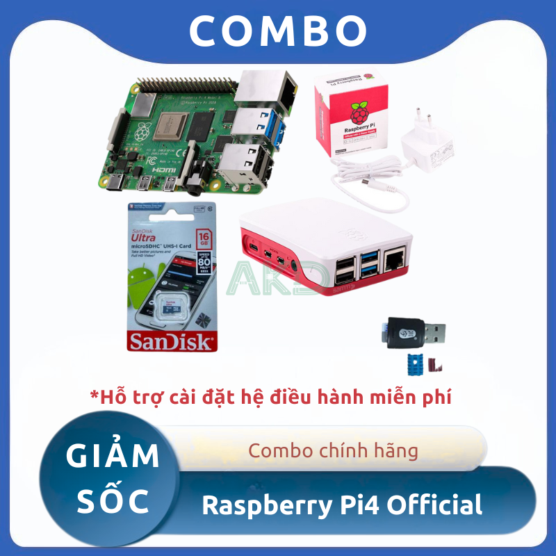 Combo Raspberry Pi 4 Official