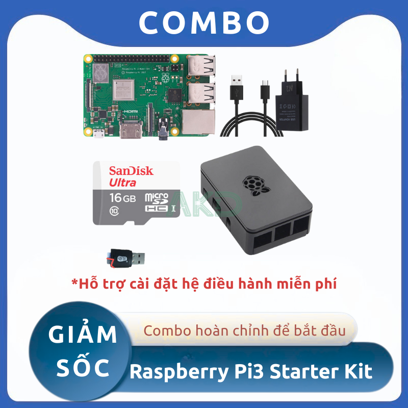 Combo Raspberry Pi 3 B+ Starter Kit