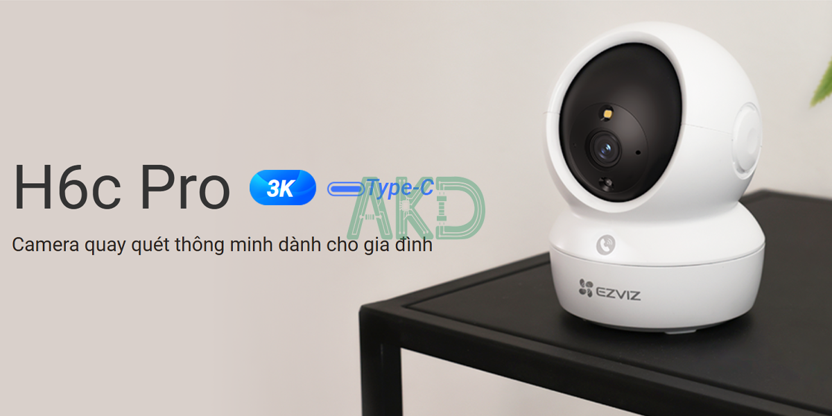 Camera WiFi quay quét EZVIZ H6C Pro 3K 5MP