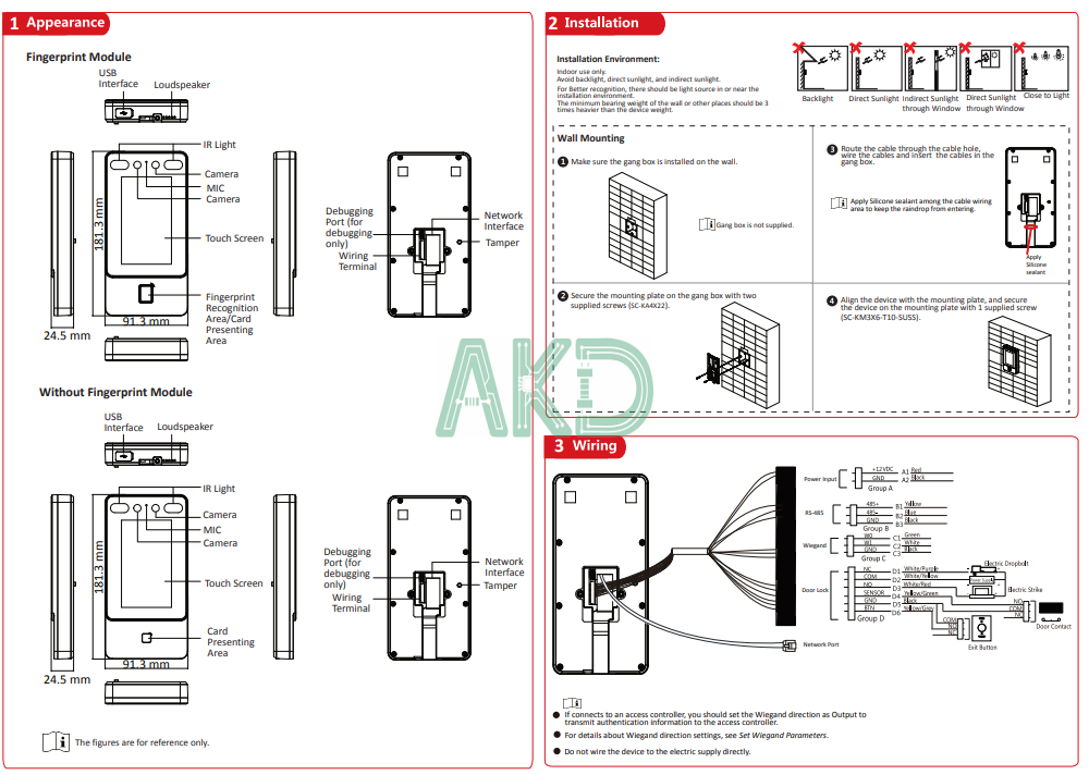 May cham cong Hikvision DS K1T342MFWX SMP 3 - - Máy chấm công nhận diện khuôn mặt, vân tay, thẻ EM HIKVISION DS-K1T342MFWX