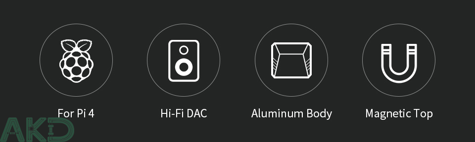 NanoSound One Raspberry Pi 4 Hi-Fi DAC Case 6 PI4 CASE NANOSOUND ONE details 3 - - NanoSound One Raspberry Pi 4 Hi-Fi DAC Case