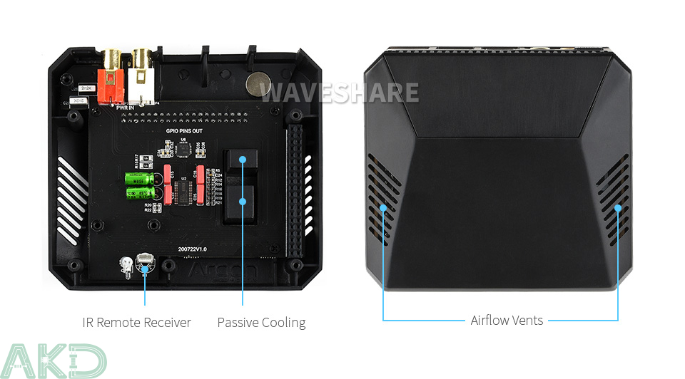 NanoSound One Raspberry Pi 4 Hi-Fi DAC Case 11 PI4 CASE NANOSOUND ONE details 7 - - NanoSound One Raspberry Pi 4 Hi-Fi DAC Case