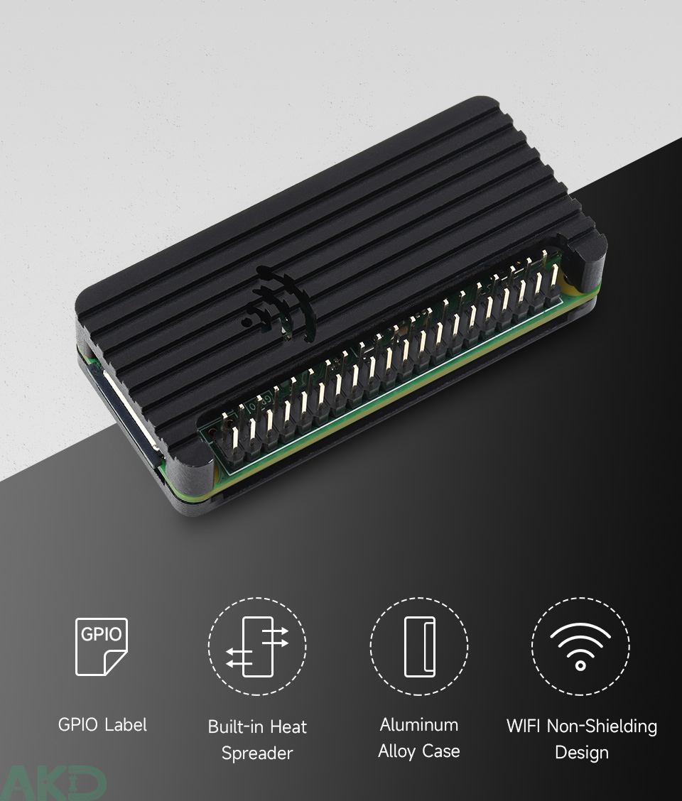 Vỏ hợp kim nhôm Raspberry Pi Zero