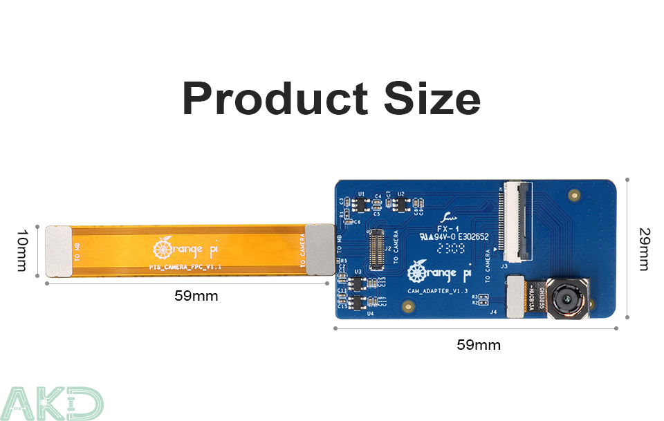 cameraov13850 size - - Camera OV13580 cho Orange Pi 5, 5B và Orange Pi 5 Plus