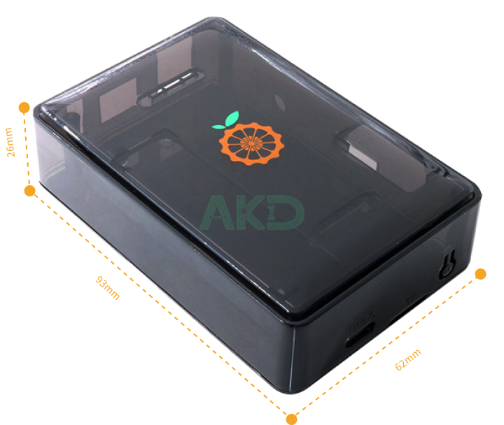 Vỏ nhựa ABS màu đen cho Orange Pi 3 LTS 6 Vỏ nhựa ABS cho Orange Pi 3 LTS