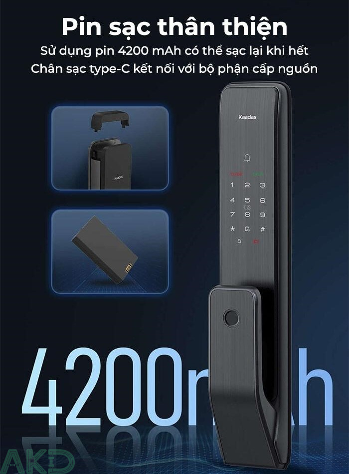 kaadas q3 b8 - - Khóa cửa thông minh Kaadas Q3