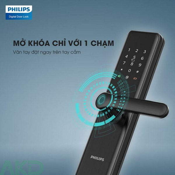 Khóa cửa thông minh Philips 7300 5 philips 7300 mo khoa 1 cham - - Khóa cửa thông minh Philips 7300